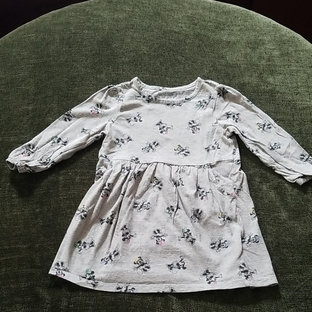 ❣5 for $25 Sale❣ GAP Gray Minnie Mouse Dress with Fun Print - Size 3T